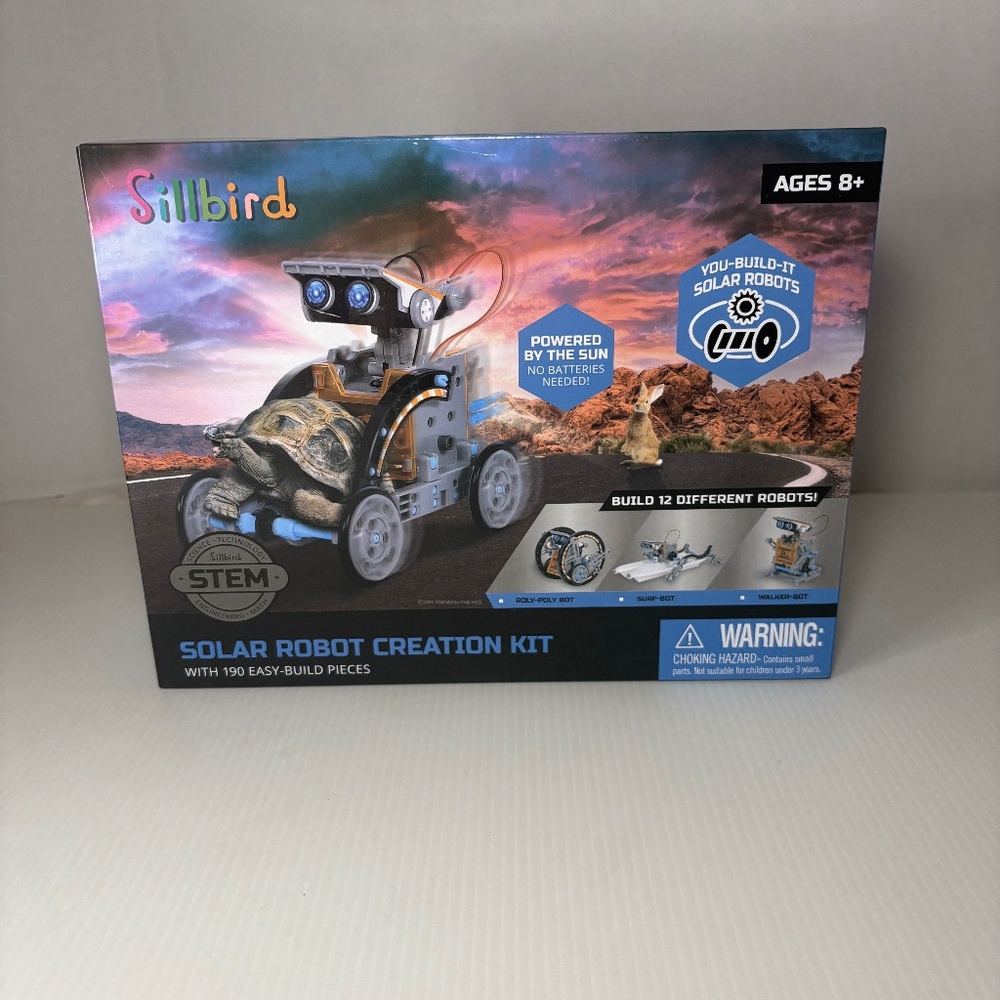 Sillbird STEM Solar Robot Creation Kit 190 Easy Build Pieces Building Kit NIB